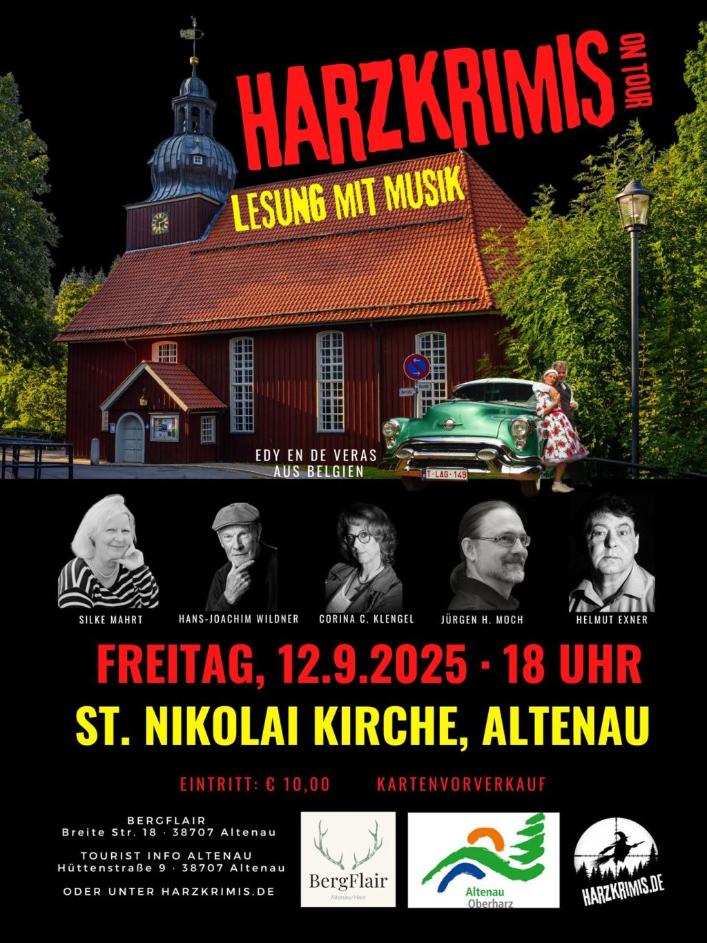 Eintrittskarte für die Lesung mit Musik in der St. Nikolai Kirche in Altenau