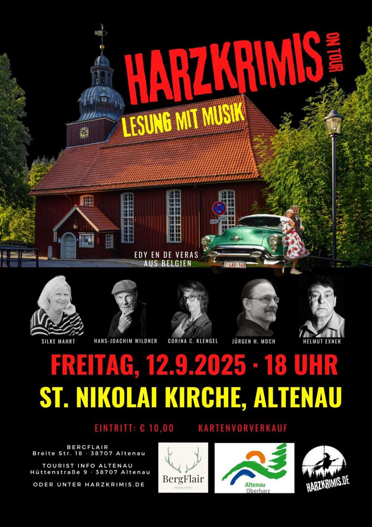 Eintrittskarte für die Lesung mit Musik in der St. Nikolai Kirche in Altenau