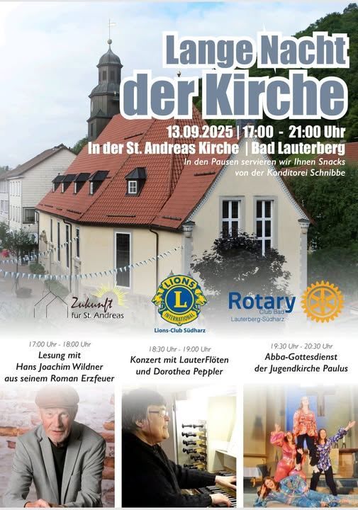 Lesung mit Hans-Joachim Wildner in der St. Andreas Kirche, Bad Lauterberg